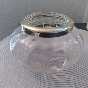 Vintage glass potpourri container